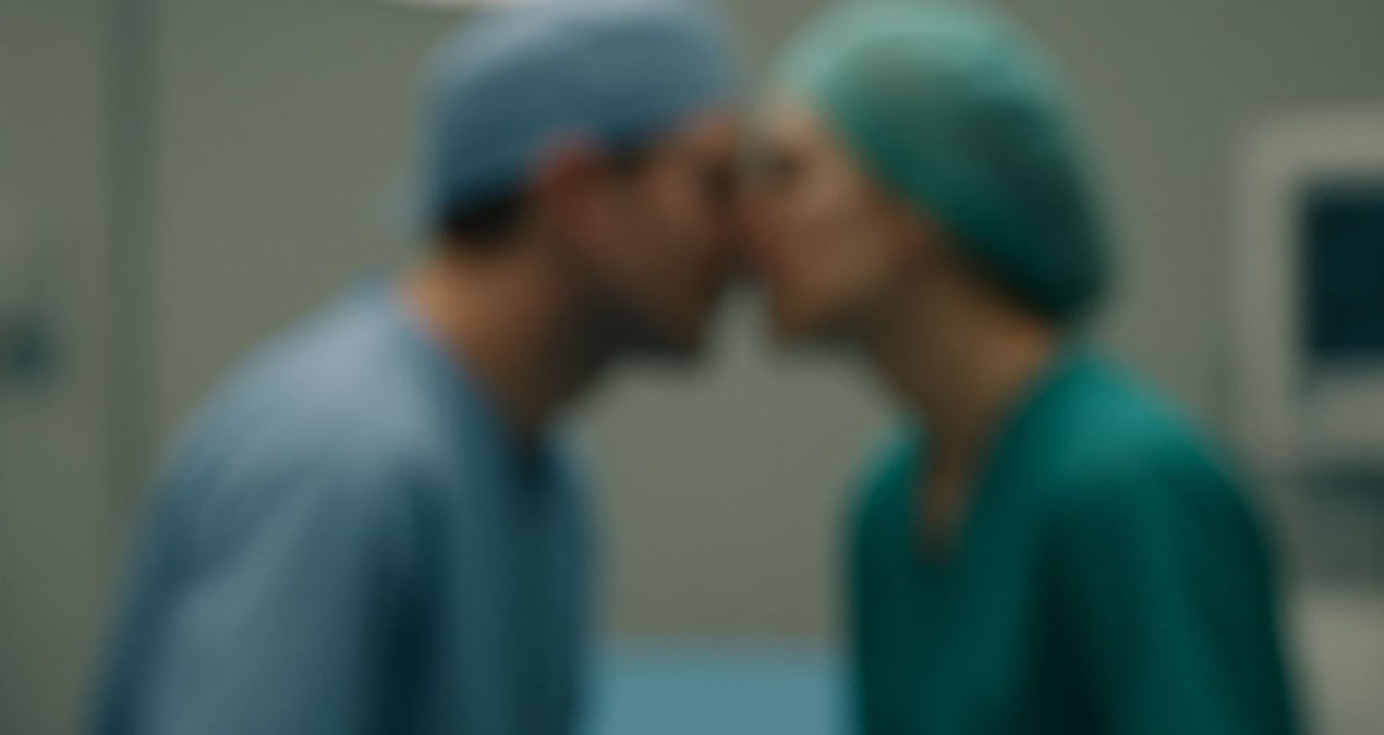 ‘Tuvalete gidiyorum’ diyen doktor hemşireyle basıldı